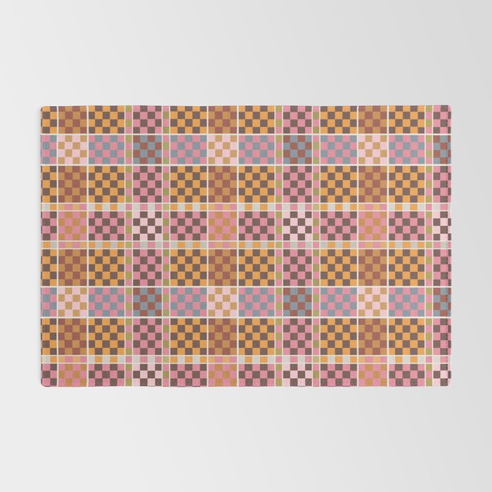 Vibrant Checkered Grid Rug Gallery Image 2