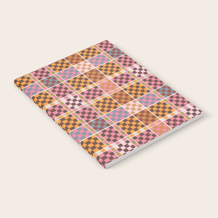 Vibrant Checkered Grid Notebook Gallery Image 2
