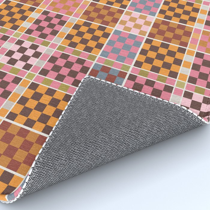 Vibrant Checkered Grid Rug Gallery Image 4