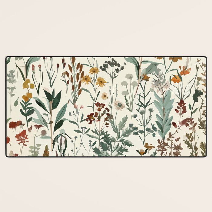 Nostalgic Wildflowers Floral Desk Mat Gallery Image 3