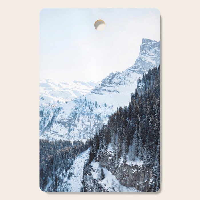 Snowy Mountain Landscape Cutting Board Gallery Image 1