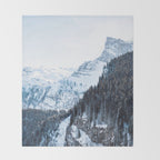 Snowy Mountain Landscape Throw Blanket Gallery Image 2