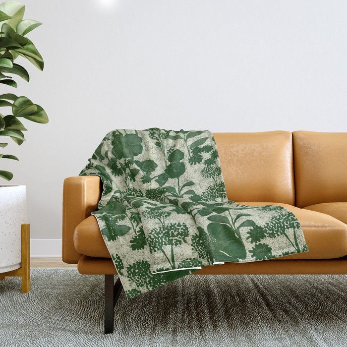 Vintage Grandma's Garden Throw Blanket Gallery Image 1