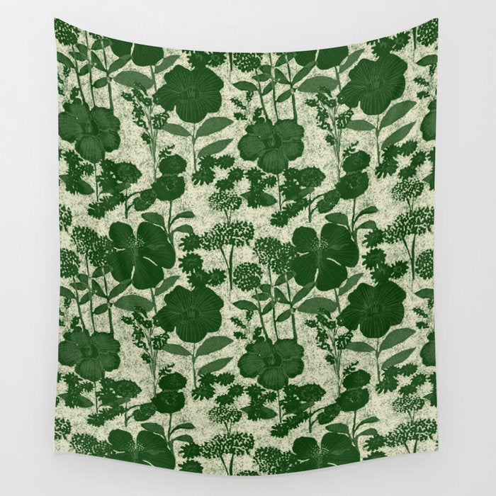 Vintage Grandma's Garden Wall Tapestry Gallery Image 1