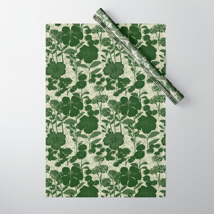 Vintage Grandma's Garden Wrapping Paper Gallery Image 1