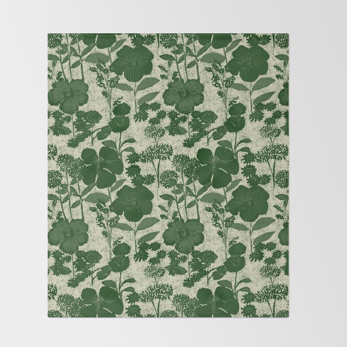 Vintage Grandma's Garden Throw Blanket Gallery Image 2