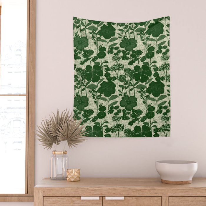 Vintage Grandma's Garden Wall Tapestry Gallery Image 2