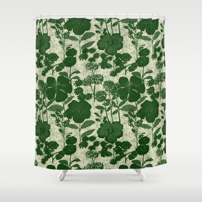 Vintage Grandma's Garden Shower Curtain Gallery Image 1