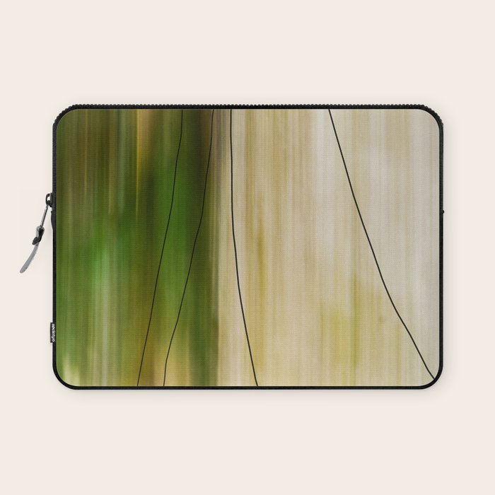 Forest, Water, Lines - abstract nature photograph long explosure Laptop Sleeve Gallery Image 1