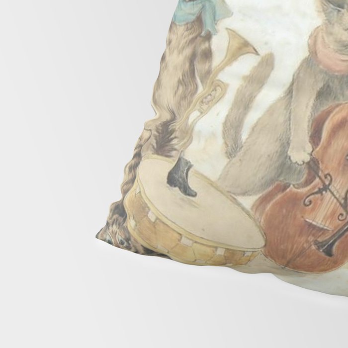'Carol Singing Cats' Funny Vintage Christmas Louis Wain Pillow Sham Gallery Image 4