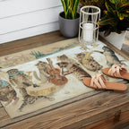 'Carol Singing Cats' Funny Vintage Christmas Louis Wain Outdoor Rug Gallery Image 2