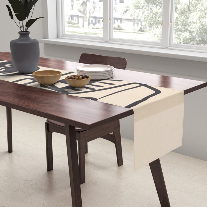 Modern Abstract Minimal Shapes 53 Table Runner Gallery Image 2