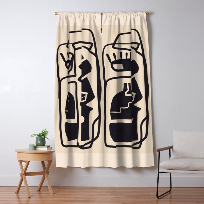 Modern Abstract Minimal Shapes 53 Window Curtain Gallery Image 1