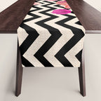 Chevron Flora II Table Runner Gallery Image 1