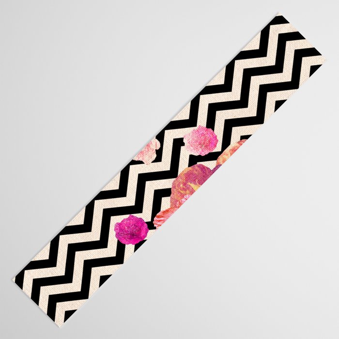 Chevron Flora II Table Runner Gallery Image 3