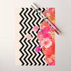 Chevron Flora II Wrapping Paper Gallery Image 1