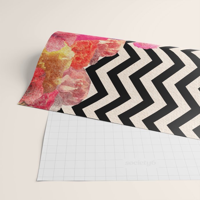 Chevron Flora II Wrapping Paper Gallery Image 2