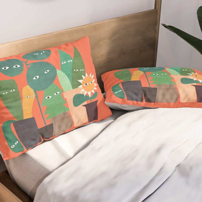 The plants are watching (paranoidos maximucho) Pillow Sham Gallery Image 2
