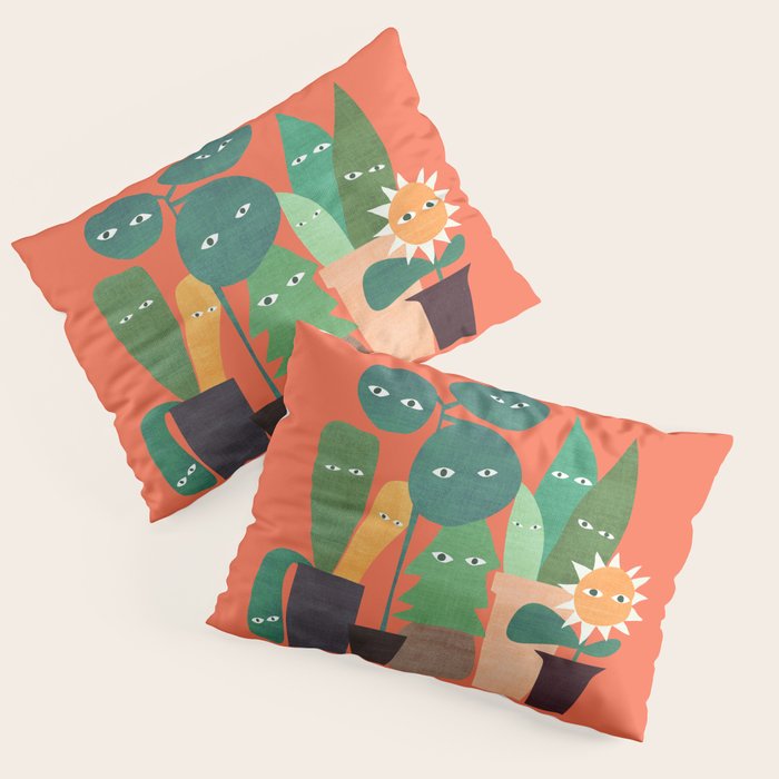 The plants are watching (paranoidos maximucho) Pillow Sham Gallery Image 1