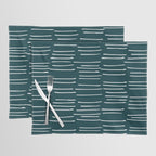 Abstract Stripes in Dark Teal Placemat Gallery Image 1