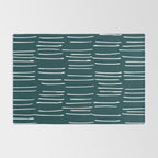 Abstract Stripes in Dark Teal Rug Gallery Image 2