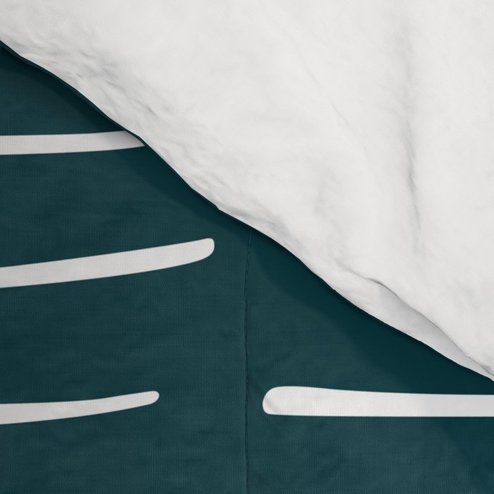 Abstract Stripes in Dark Teal Comforter Gallery Image 4