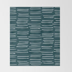 Abstract Stripes in Dark Teal Throw Blanket Gallery Image 2
