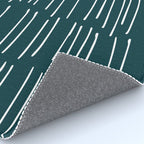 Abstract Stripes in Dark Teal Rug Gallery Image 4