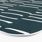 Abstract Stripes in Dark Teal Bath Mat Gallery Image 3