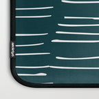 Abstract Stripes in Dark Teal Laptop Sleeve Gallery Image 3