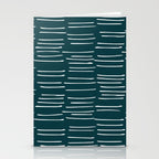 Abstract Stripes in Dark Teal Stationery Card Gallery Image 2
