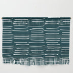 Abstract Stripes in Dark Teal Wall Hanging Gallery Image 1