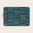Abstract Stripes in Dark Teal Laptop Sleeve Gallery Image 1