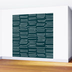 Abstract Stripes in Dark Teal Wall Mural Gallery Image 2