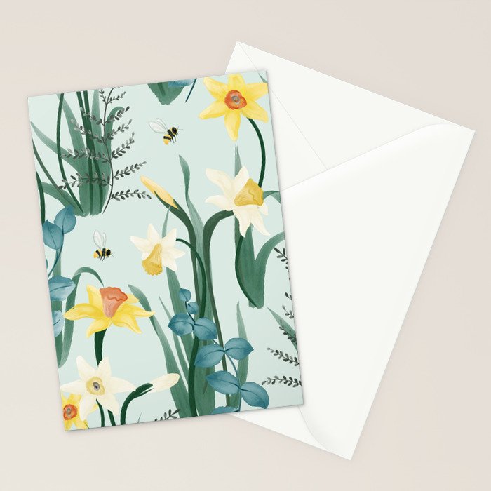 Daffodil Rumors Stationery Card Gallery Image 2