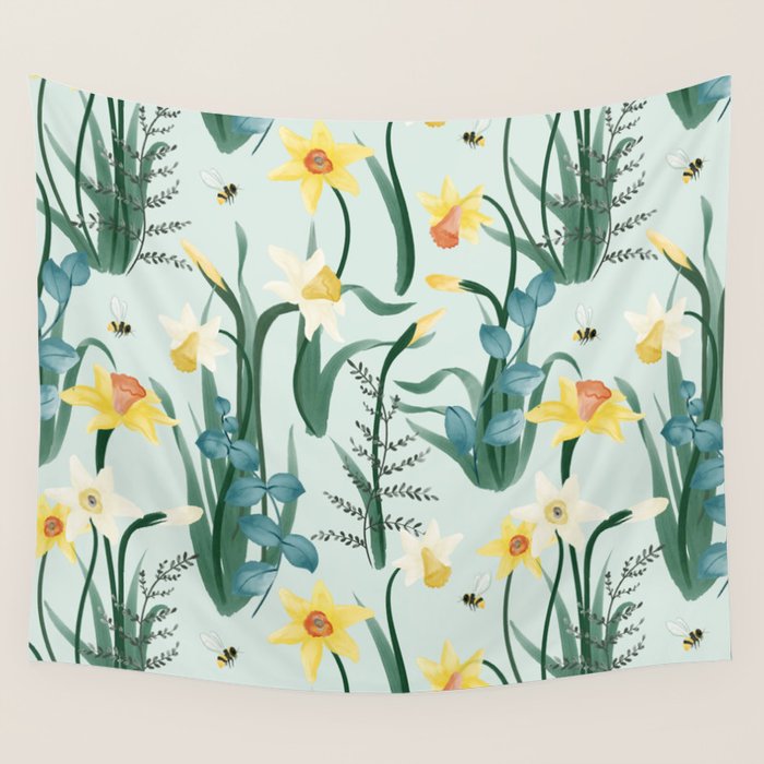 Daffodil Rumors Wall Tapestry Gallery Image 1