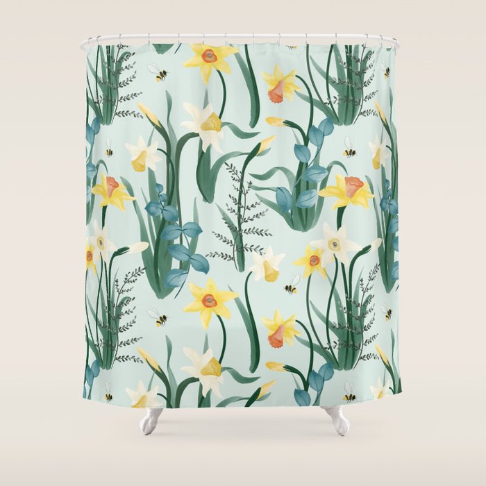 Daffodil Rumors Shower Curtain Gallery Image 1