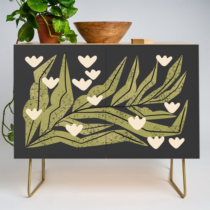 Reaching Tulips (Charcoal) Credenza Gallery Image 1