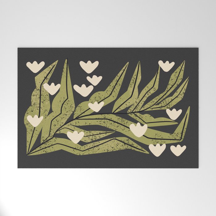 Reaching Tulips (Charcoal) Welcome Mat Gallery Image 1