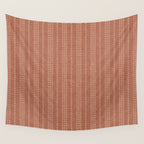 irregular striped dots - terracotta Wall Tapestry Gallery Image 4