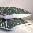 Dark Teal Geo Pillow Sham Gallery Image 3