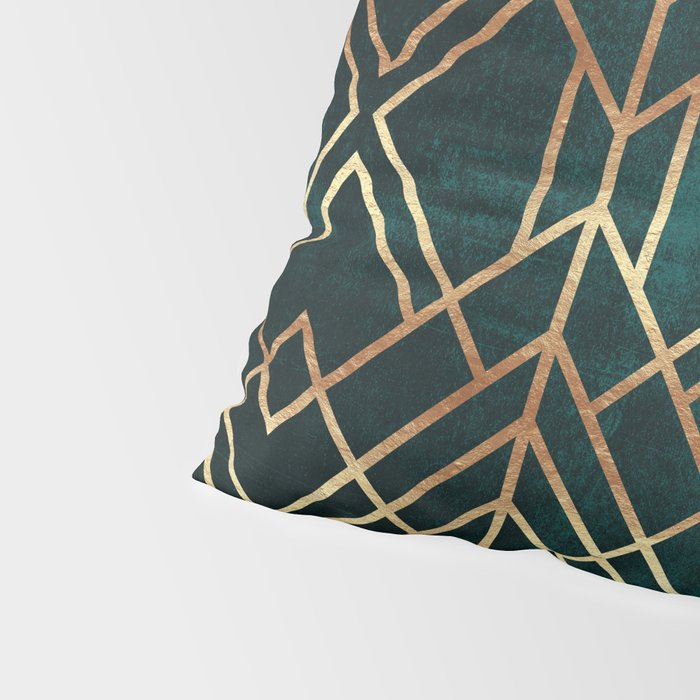 Dark Teal Geo Pillow Sham Gallery Image 4