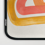 Funky Retro 70's Style Pattern Orange Pink Greindent Striped Circles Mid Century Colorful Pop Art Laptop Sleeve Gallery Image 3