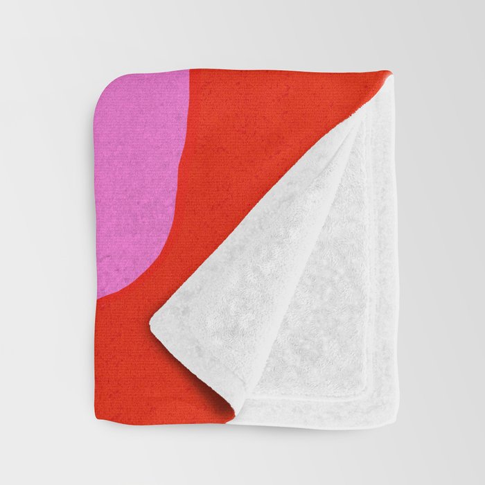 Pink Color Block Cat Throw Blanket Gallery Image 3