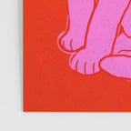 Pink Color Block Cat Poster Gallery Image 3