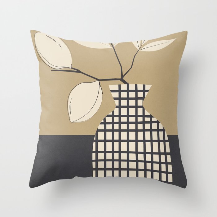 Lemon Stillness 8 Throw Pillow Gallery Image 1