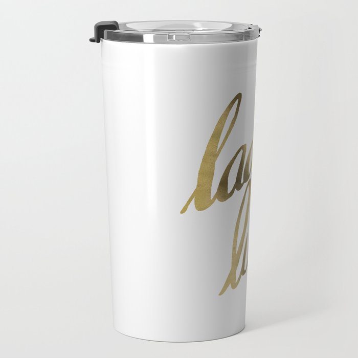 Lady Luck - Gold Ink Travel Mug Gallery Image 3