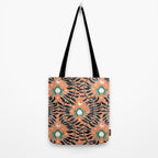 Froggie Ogee - papaya, green, and black Tote Bag Gallery Image 2