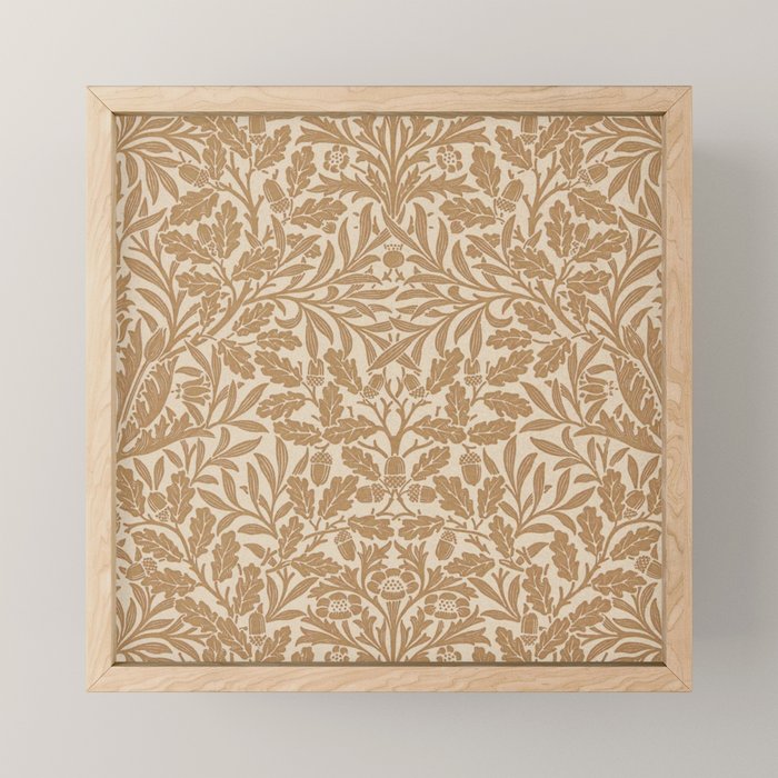 William Morris Acorn Pure Gilver Copper  Mini Art Print Gallery Image 1