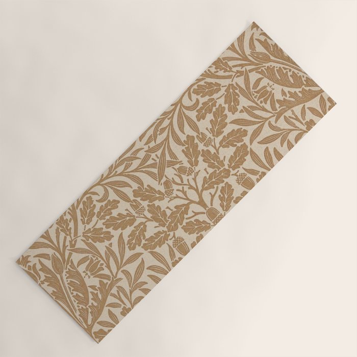 William Morris Acorn Pure Gilver Copper  Yoga Mat Gallery Image 1